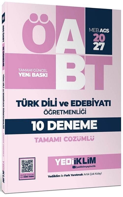 Yediiklim 2027 ÖABT Türk Dili ve Edebiyatı Öğretmenliği 10 Deneme Çözümlü