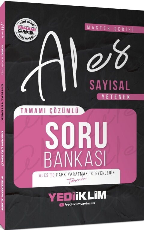 Yediiklim 2026 ALES MASTER Sayısal Yetenek Soru Bankası Çözümlü Yediiklim Yayınları