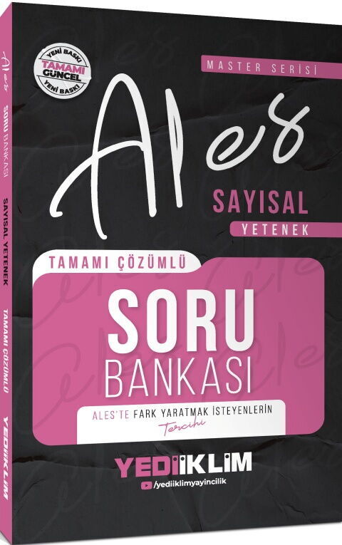 Yediiklim 2026 ALES MASTER Sayısal Yetenek Soru Bankası Çözümlü Yediiklim Yayınları