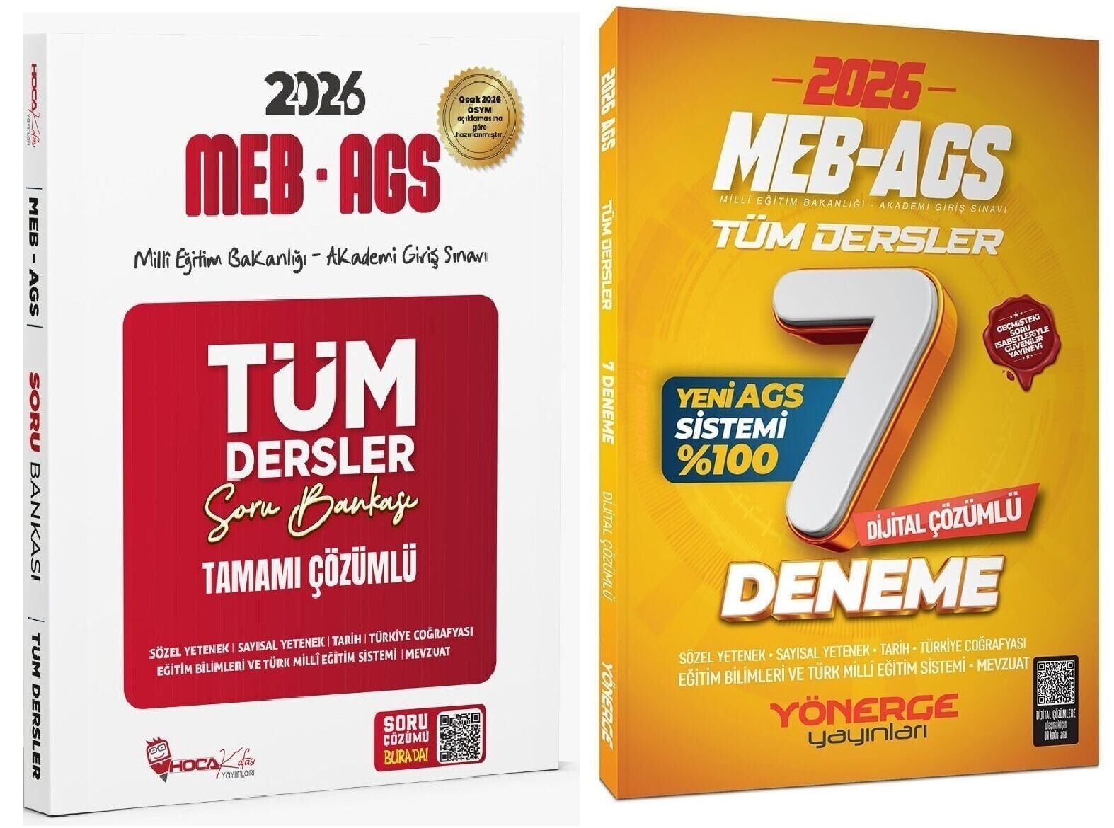 YENİ AGS - Hoca Kafası + Yönerge 2026 MEB-AGS Tüm Dersler Soru Bankası + 7 Deneme 2 li Set Hoca Kafası Yönerge Yayınları