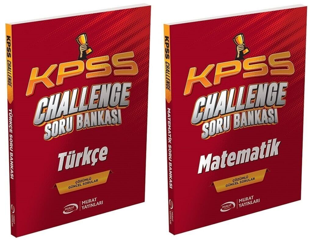 Murat KPSS Türkçe + Matematik CHALLENGE Soru Bankası 2 li Set Murat Yayınları