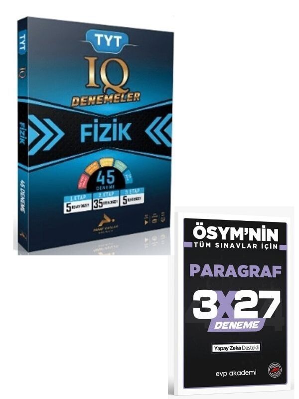 Paraf 2027 TYT Fizik IQ Video Çözümlü 45 Branş Deneme+ EVP Akademi Paragraf