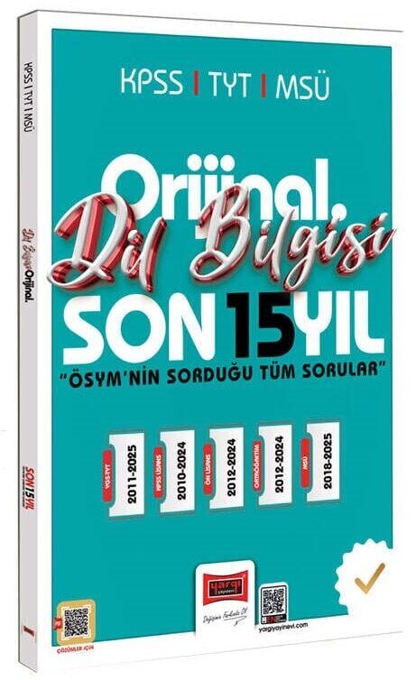 Yargı 2026 KPSS TYT MSÜ Dil Bilgisi Orijinal Çıkmış Sorular Son 15 Yıl Çözümlü Yargı Yayınları