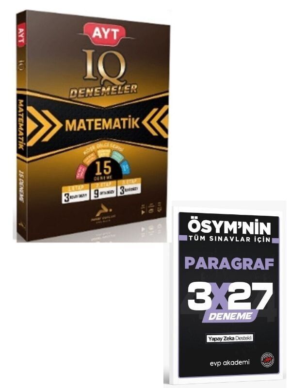 Paraf 2027 AYT IQ Matematik 15 Branş Denemesi+ EVP Akademi Paragraf