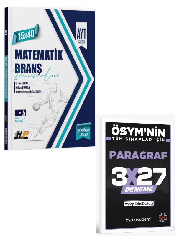 Hız ve Renk 2027 AYT Matematik 15 x 40 Denemeleri+ EVP Akademi Paragraf
