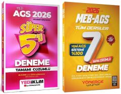 YENİ AGS - Yediiklim + Yönerge 2026 MEB-AGS Tüm Dersler Süper 5 + 7 Deneme 2 li Set Yediiklim + Yönerge Yayınları
