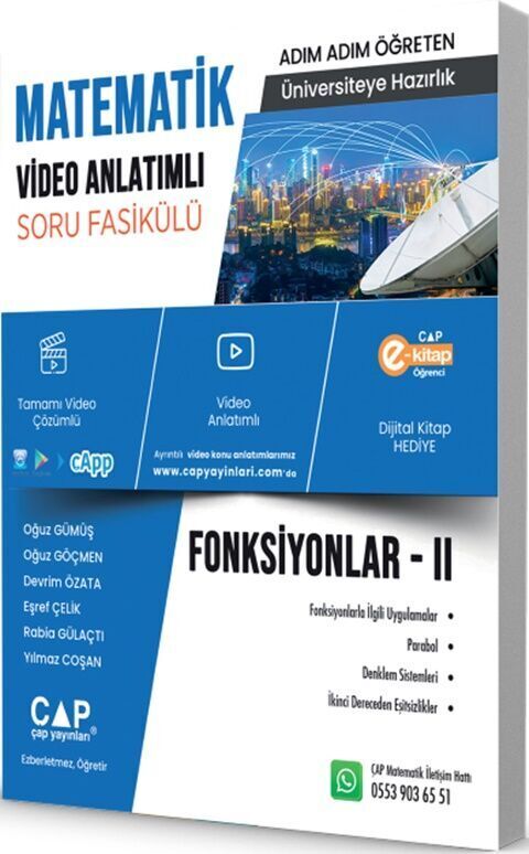 Çap Yayınları Matematik Fonksiyonlar 2 Video Anlatımlı Soru Fasikülü