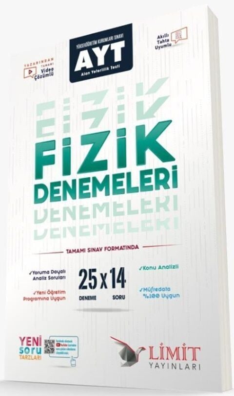 Limit Yayınları AYT Fizik 25 x 14 Denemeleri