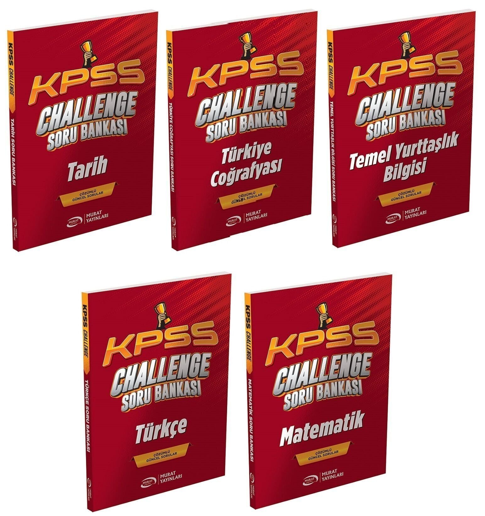 Murat KPSS Genel Yetenek Genel Kültür CHALLENGE Soru Bankası 5 li Set Murat Yayınları