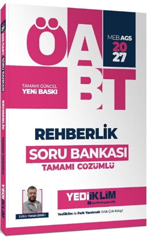 Yediiklim 2027 ÖABT MEB-AGS Rehberlik Soru Bankası Çözümlü - Hasan Sanlı