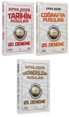 CBA Yayınları 2026 KPSS Tarih + Coğrafya + Vatandaşlık Pusulası 70 Deneme 3 lü Set CBA Yayınları