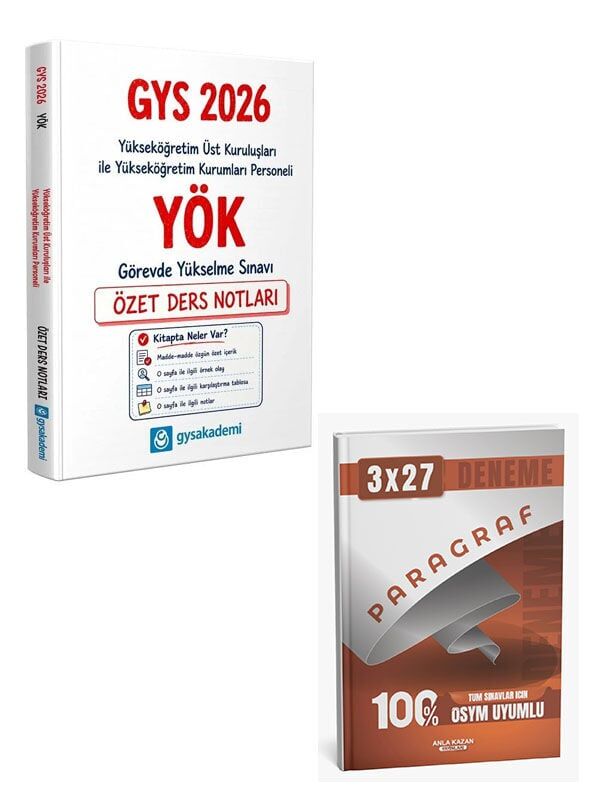 Data 2026 GYS YÖK Yükseköğretim Kurumları Personeli Özet Ders Notları+Anla Kazan Paragraf Deneme