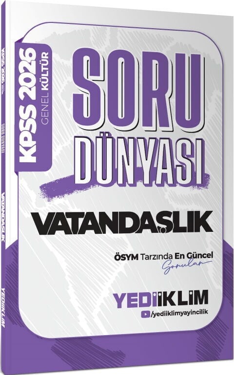 Yediiklim 2026 KPSS Vatandaşlık Soru Dünyası Soru Bankası Yediiklim Yayınları