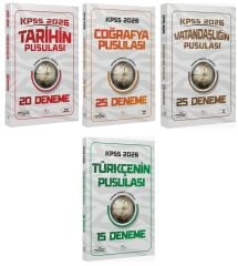 CBA Yayınları 2026 KPSS Tarih + Coğrafya + Vatandaşlık + Türkçe Pusulası 85 Deneme 4 lü Set CBA Yayınları