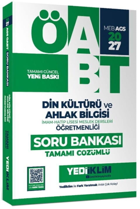 Yediiklim 2027 ÖABT MEB-AGS Din Kültürü ve Ahlak Bilgisi Öğretmenliği Soru Bankası Çözümlü