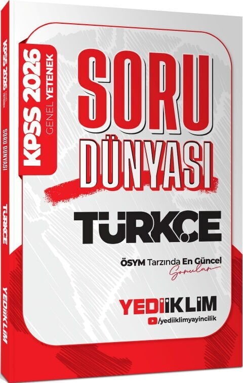 Yediiklim 2026 KPSS Türkçe Soru Dünyası Soru Bankası Yediiklim Yayınları