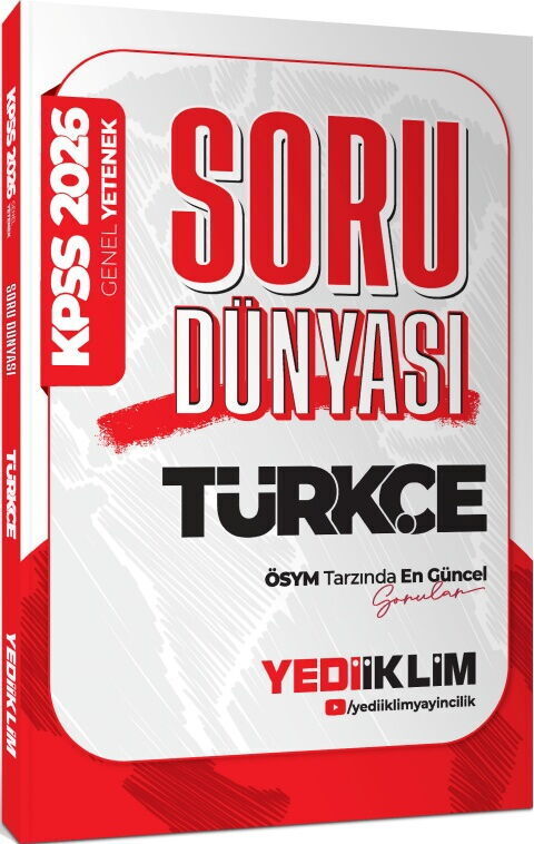 Yediiklim 2026 KPSS Türkçe Soru Dünyası Soru Bankası Yediiklim Yayınları