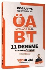 Yediiklim 2026 ÖABT MEB-AGS Coğrafya Öğretmenliği 11 Deneme Çözümlü - Ramazan Kocakaya Yediiklim Yayınları