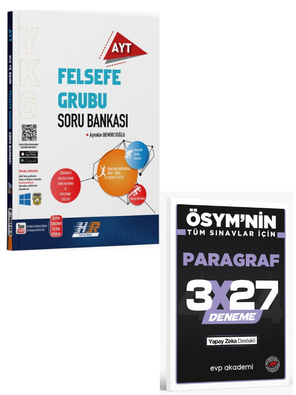 Hız ve Renk 2027 AYT Felsefe Soru Bankası+ EVP Akademi Paragraf