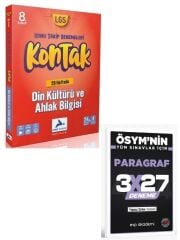 Paraf 2027 8. Sınıf LGS Din Kültürü ve Ahlak Bilgisi Kontak Konu Takip Denemeleri+ EVP Akademi Paragraf