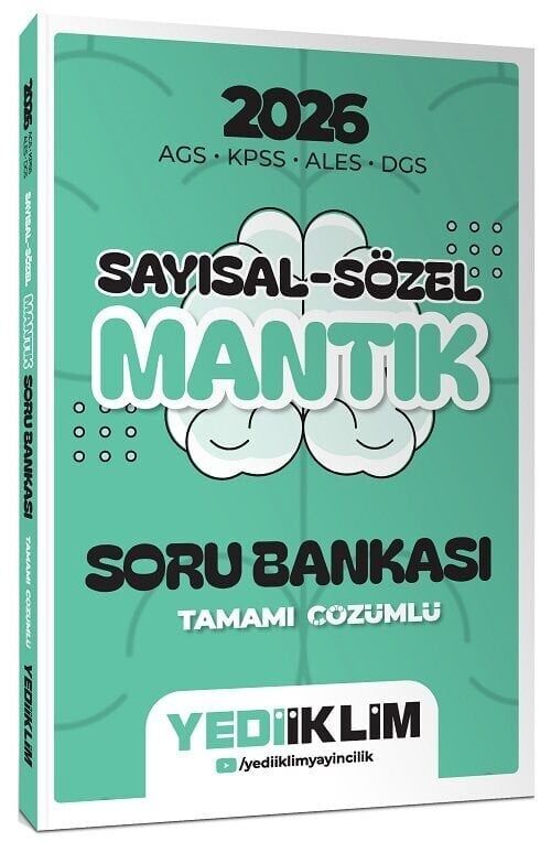 Yediiklim 2026 KPSS MEB-AGS ALES DGS Sayısal Sözel Mantık Soru Bankası Çözümlü Yediiklim Yayınları