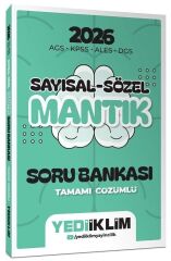 Yediiklim 2026 KPSS MEB-AGS ALES DGS Sayısal Sözel Mantık Soru Bankası Çözümlü Yediiklim Yayınları