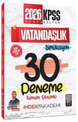 İndeks Akademi 2026 KPSS Vatandaşlık Simülasyon 30 Deneme Çözümlü - Emrah Vahap Özkaraca İndeks Akademi Yayıncılık