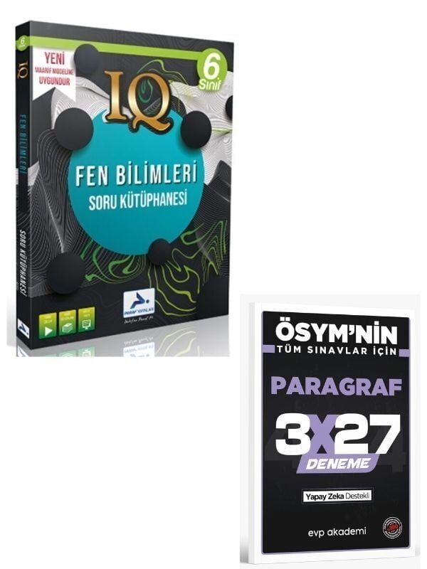 Paraf 2027 6. Sınıf Fen Bilimleri IQ Soru Kütüphanesi+ EVP Akademi Paragraf