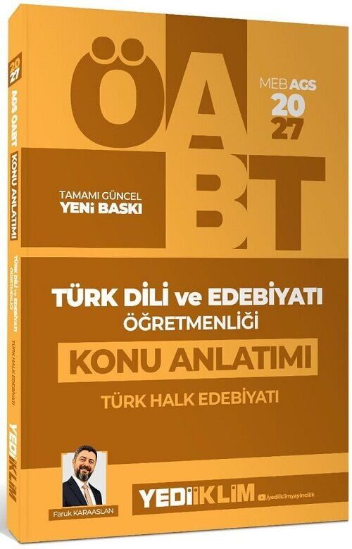Yediiklim 2027 ÖABT MEB-AGS Türk Dili ve Edebiyatı Öğretmenliği Türk Halk Edebiyatı Konu Anlatımı - Faruk Karaaslan