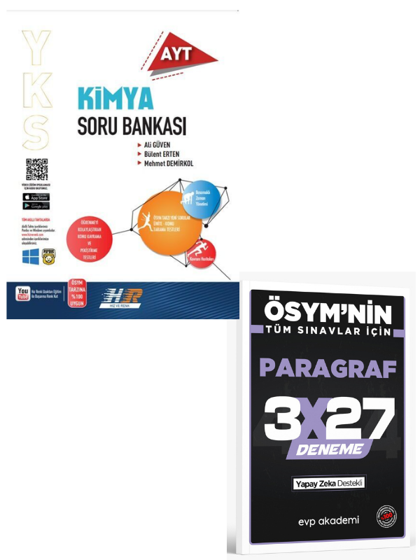 Hız ve Renk 2027  AYT Kimya Soru Bankası +EVP Akademi Paragraf