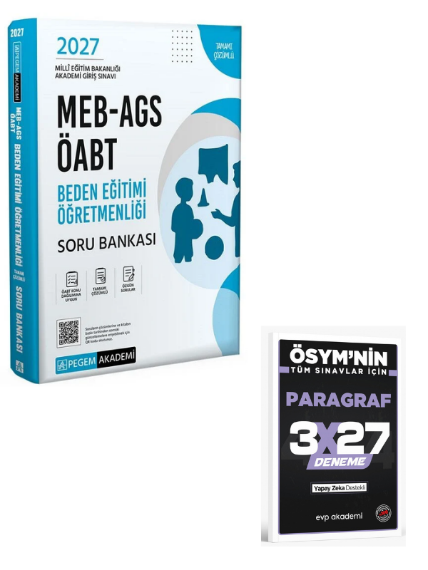 Pegem 2027 ÖABT MEB-AGS Beden Eğitimi Öğretmenliği Soru Bankası Çözümlü+ EVP Akademi Paragraf