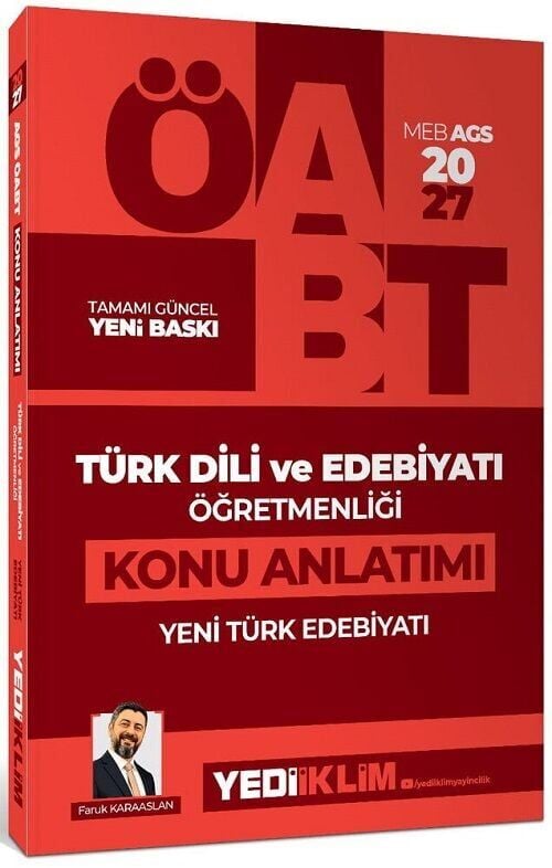Yediiklim 2027 ÖABT MEB-AGS Türk Dili ve Edebiyatı Öğretmenliği Yeni Tük Edebiyatı Konu Anlatımı - Faruk Karaaslan