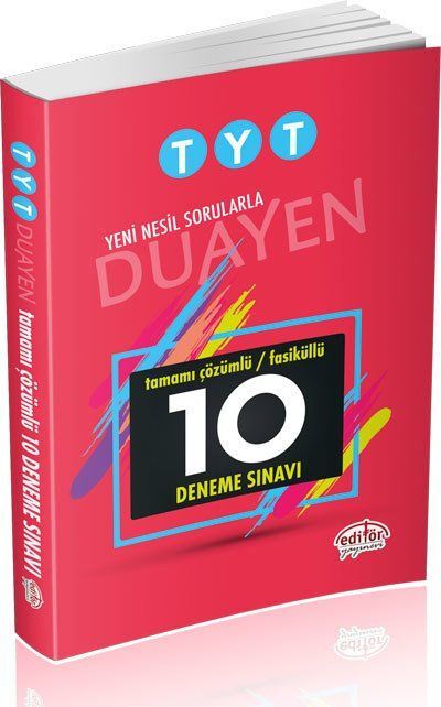 Editör Yayınevi TYT Duayen Tamamı Çözümlü 10 Fasikül Deneme Sınavı