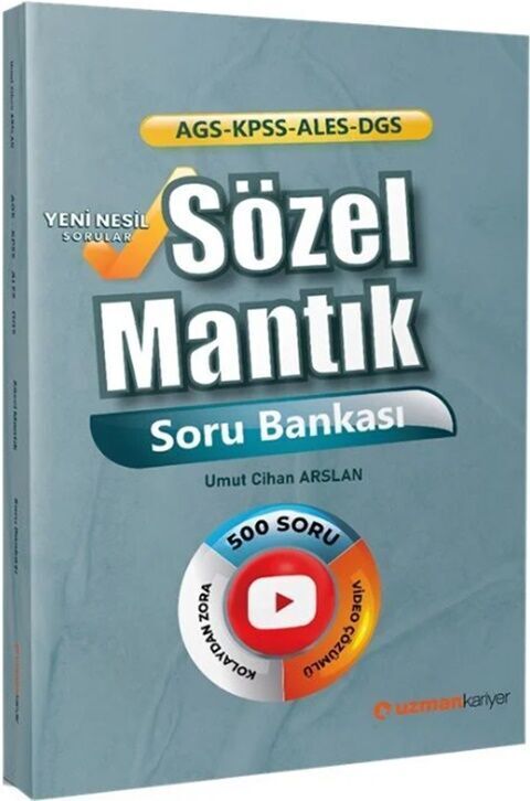 Uzman Kariyer KPSS MEB AGS ALES DGS Sözel Mantık Soru Bankası