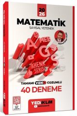 Yediiklim 2026 MEB-AGS Sayısal Yetenek-Matematik 40 Deneme Çözümlü Ahenk Serisi - Mehmet Bilge Yıldız Yediiklim Yayınları