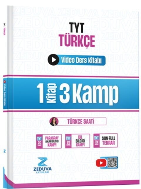 Zeduva Yayınları TYT Türkçe 1 Kitap 3 Kamp Video Ders Kitabı