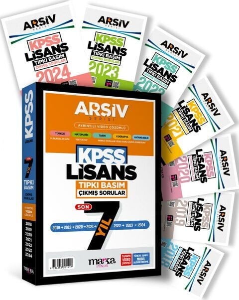 Marka 2025 KPSS Genel Yetenek Genel Kültür Lisans Çıkmış Sorular Son 7 Yıl Tıpkı Basım Çözümlü ARŞİV Serisi Marka Yayınları