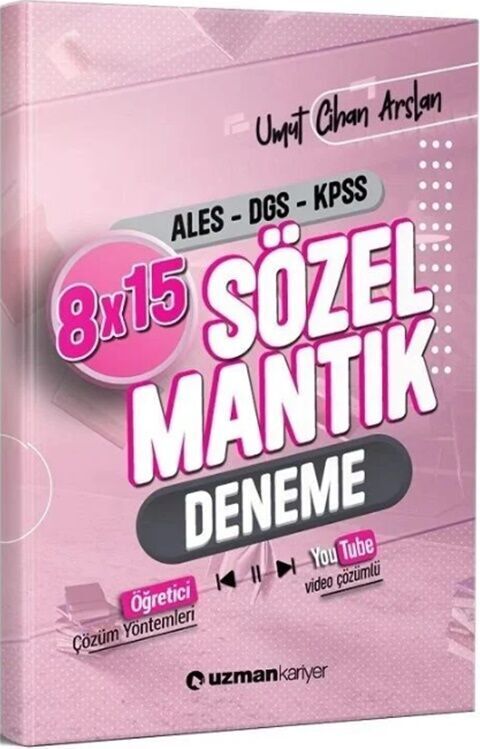 Uzman Kariyer KPSS ALES DGS Sözel Mantık 8 x 15 Deneme