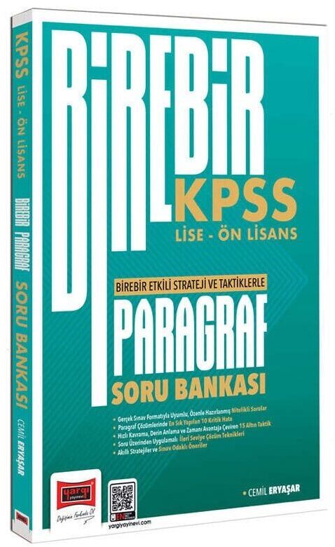 Yargı 2026 KPSS Lise Ön Lisans Paragraf Birebir Soru Bankası Çözümlü - Cemil Eryaşar Yargı Yayınları
