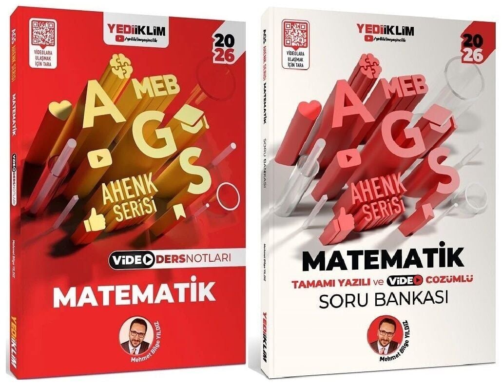 Yediiklim 2026 MEB-AGS Sayısal Yetenek-Matematik Video Ders Notları + Soru Bankası 2 li Set Ahenk Serisi - Mehmet Bilge Yıldız Yediiklim Yayınları
