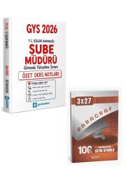 GYS Akademi 2026 GYS İçişleri Bakanlığı Şube Müdürü Özet Ders Notları +Anla Kazan Paragraf Deneme