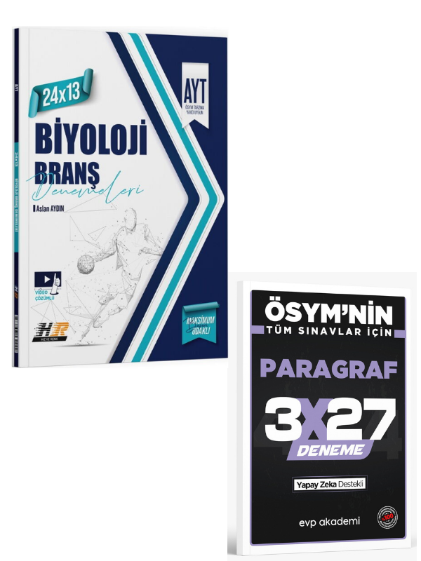 Hız ve Renk 2027  AYT Biyoloji 24 x 13 Denemeleri+ EVP Akademi Paragraf