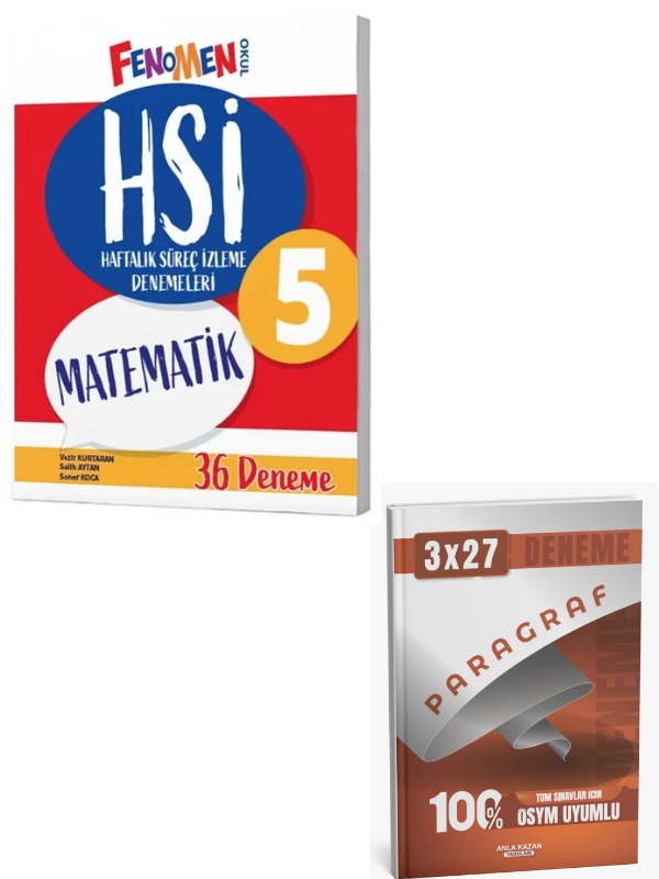 Fenomen Okul 5. Sınıf Matematik HSİ Haftalık Süreç İzleme 36 Deneme+ Anla Kazan Paragraf
