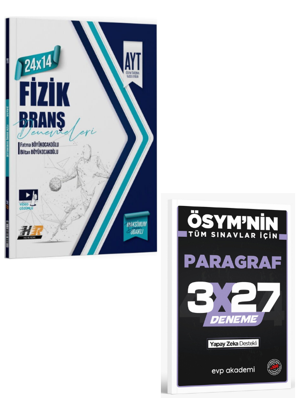 Hız ve Renk 2027 AYT Fizik 24 x 14 Denemeleri+ EVP Akademi Paragraf