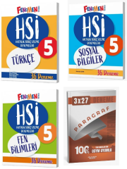 Fenomen Okul 2027 5. Sınıf Türkçe+Sosyal Bilgiler+ Fen Bilimleri HSİ Haftalık Süreç İzleme 36 Deneme+Anla Kazan Paragraf