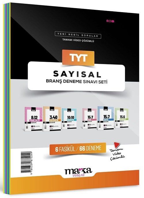 Marka 2025 YKS TYT Sayısal 6 Fasikül 66 Deneme Set Marka Yayınları