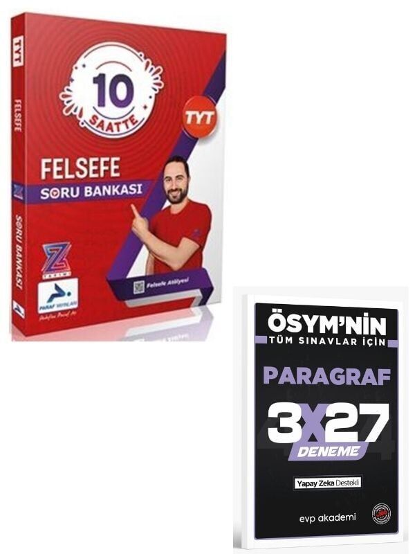 Paraf 2027 Z Takımı TYT Felsefe Soru Bankası+ EVP Akademi Paragraf