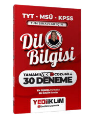 Yediiklim 2027 TYT MSÜ KPSS Dil Bilgisi 30 Deneme Çözümlü - Zarif Yoldaş Kurt