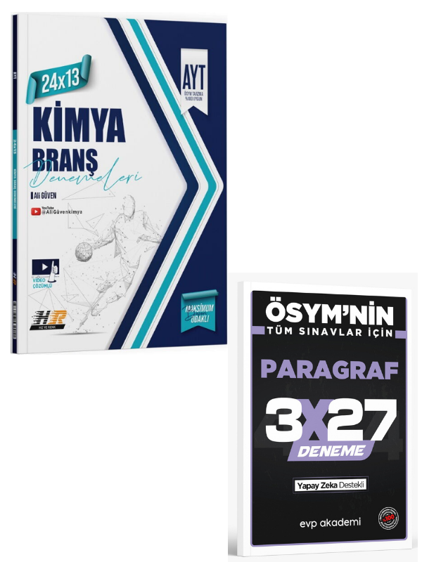 Hız ve Renk 2027 AYT Kimya 24 x 13 Denemeleri+ EVP Akademi Paragraf
