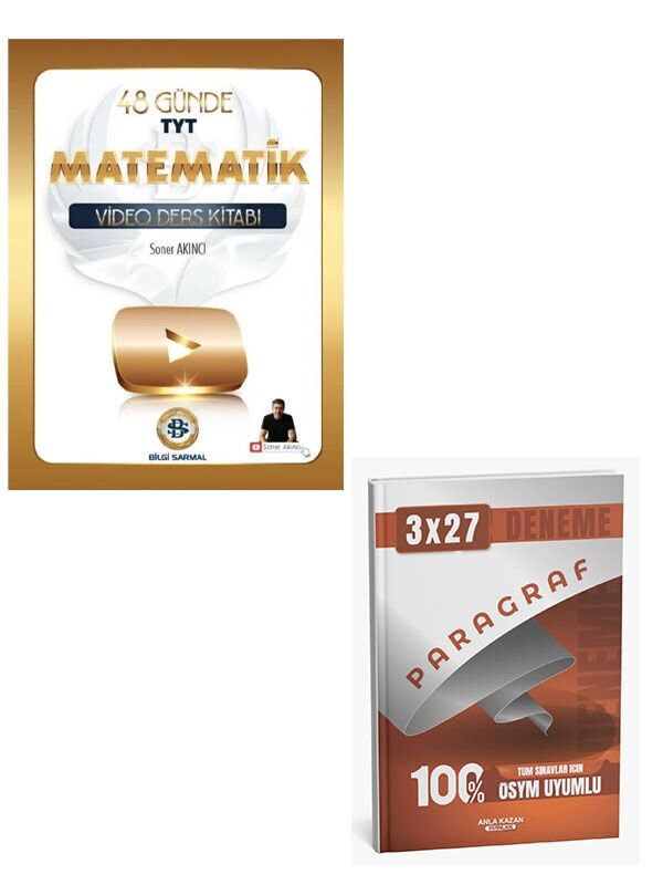 BilgiSarmal 2027  YKS TYT 48 Günde Matematik Video Ders Kitabı+Anla Kazan Paragraf Deneme